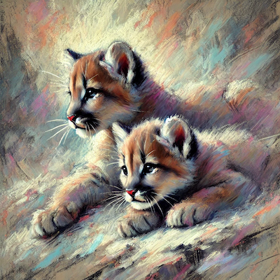 Cougar with Cubs