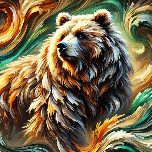bear in watercolor